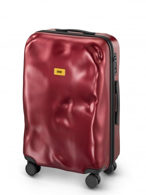 ICON Trolley mittlerer Gr&ouml;&szlig;e metall rot - Harte Trolleys
