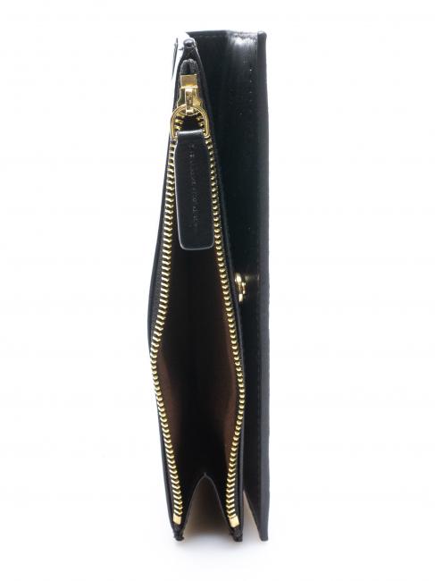 MATILDE Große Geldbörse aus Leder Schwarzes Gold - Brieftaschen Damen