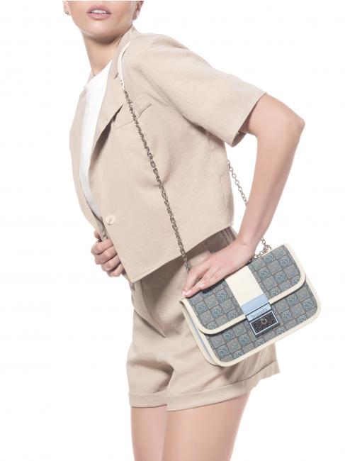 MONOGRAM Mini-Umhängetasche aus Jacquard-Stoff Avio - Damentaschen