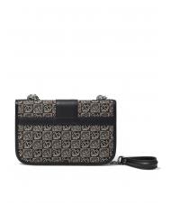 BRACCIALINI MONOGRAM Mini-Umhängetasche aus Jacquard-Stoff SCHWARZ / MULTI - Damentaschen - 3