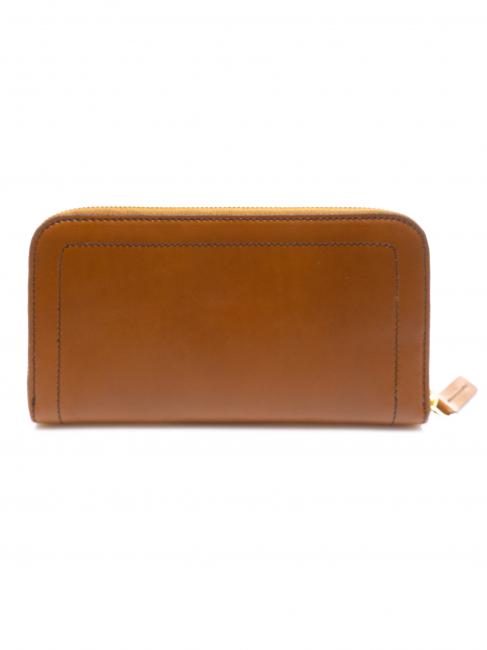 PANZANI Ledergeldb&ouml;rse dunkler Cognac abb. Gold - Brieftaschen Damen