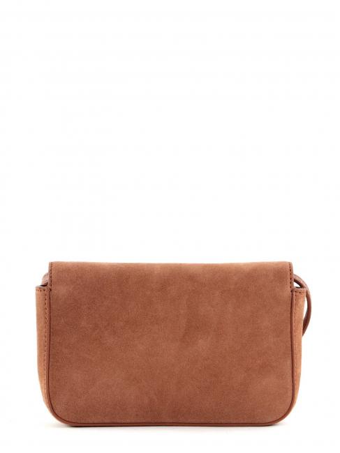 BORSA MINI Mini-Schultertasche aus Wildleder Zimt - Damentaschen