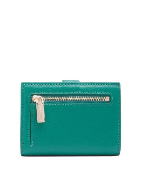 EASY POCKET Portemonnaie aus strukturiertem Leder Gras-Gr&uuml;n - Brieftaschen Damen
