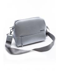 MANDARINA DUCK ATHENA Mini-Tasche aus Leder mit Schulterriemen SILBER - Damentaschen - 2