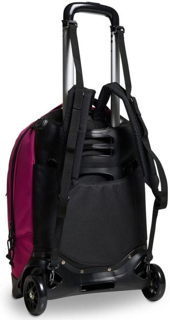 NEW WAY NEW PLUG Plain Trolley-Rucksack, abnehmbar Fuchsienfest - Rucks&auml;cke mit Trolleyfunktion