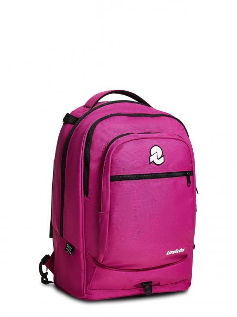 NEW WAY NEW PLUG Plain Trolley-Rucksack, abnehmbar Fuchsienfest - Rucks&auml;cke mit Trolleyfunktion