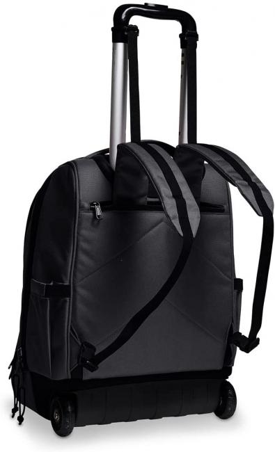 NEW WAY NEW BUMP Plain 2 in 1 Trolley-Rucksack Schwarz - Rucks&auml;cke mit Trolleyfunktion