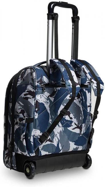 NEW WAY NEW BUMP Fantasy 2 in 1 Trolley-Rucksack milit&auml;rtarn blau - Rucks&auml;cke mit Trolleyfunktion