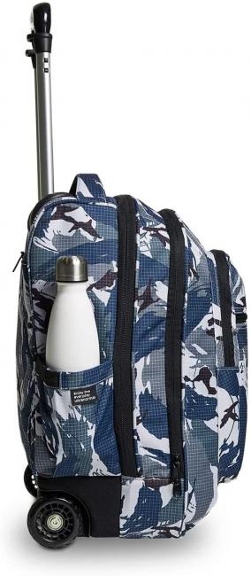 NEW WAY NEW BUMP Fantasy 2 in 1 Trolley-Rucksack milit&auml;rtarn blau - Rucks&auml;cke mit Trolleyfunktion