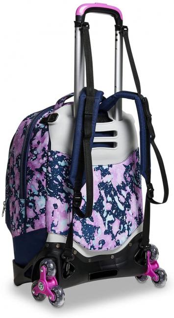 DRAWINGPIN GIRL JACK Rucksack mit abnehmbarem Trolley, Dreifachrollen blautief - Rucks&auml;cke mit Trolleyfunktion