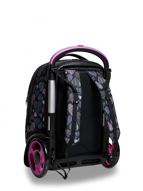 7.1 TYRE Patchyheart Girl Abnehmbarer Trolley-Rucksack Schwarz - Rucks&auml;cke mit Trolleyfunktion