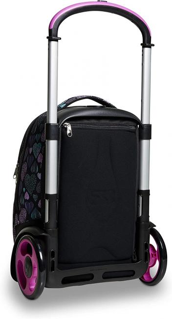 7.1 TYRE Patchyheart Girl Abnehmbarer Trolley-Rucksack Schwarz - Rucks&auml;cke mit Trolleyfunktion