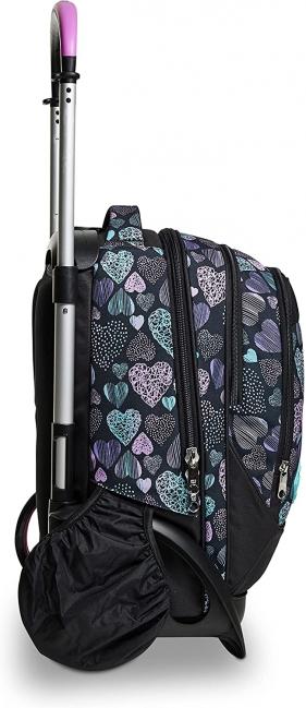 7.1 TYRE Patchyheart Girl Abnehmbarer Trolley-Rucksack Schwarz - Rucks&auml;cke mit Trolleyfunktion