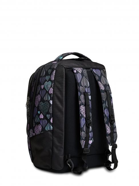 7.1 TYRE Patchyheart Girl Abnehmbarer Trolley-Rucksack Schwarz - Rucks&auml;cke mit Trolleyfunktion