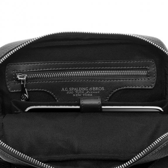 TOURIST Ledertasche Schwarz - Umh&auml;ngetaschen Herren