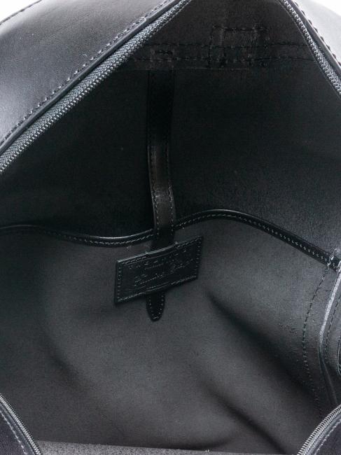 LORENZO Lederrucksack für PC 14 " Schwarz - PC-Rucksäcke