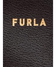 FURLA DORIS L Tragetasche aus weichem doppeltem Avion-Kalbsleder Schwarz - Damentaschen - 4