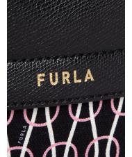 FURLA PIPER Rucksack aus Canvas und Leder mit Kettendruck schwarz + Talkum + hellrosa - Damentaschen - 3