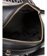 FURLA PIPER Rucksack aus Canvas und Leder mit Kettendruck schwarz + Talkum + hellrosa - Damentaschen - 5