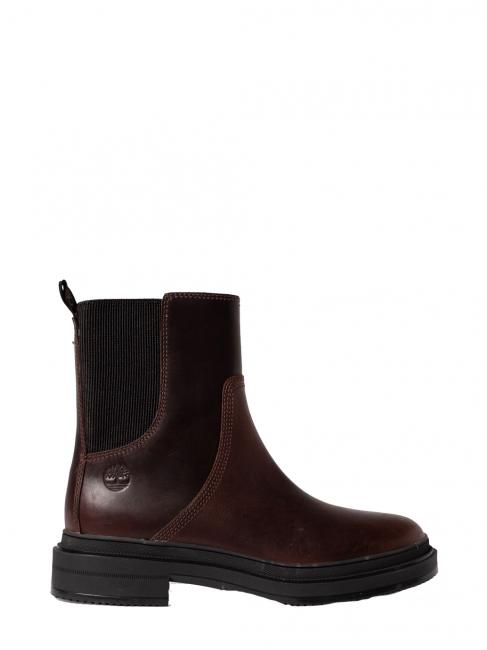 LISBON LANE Chelsea Stiefeletten aus Leder Haselnuss - Damenschuhe