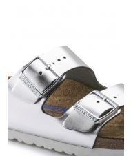 BIRKENSTOCK ARIZONA Sandale aus Leder silbermetallic - Damenschuhe - 5