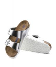 BIRKENSTOCK ARIZONA Sandale aus Leder silbermetallic - Damenschuhe - 6