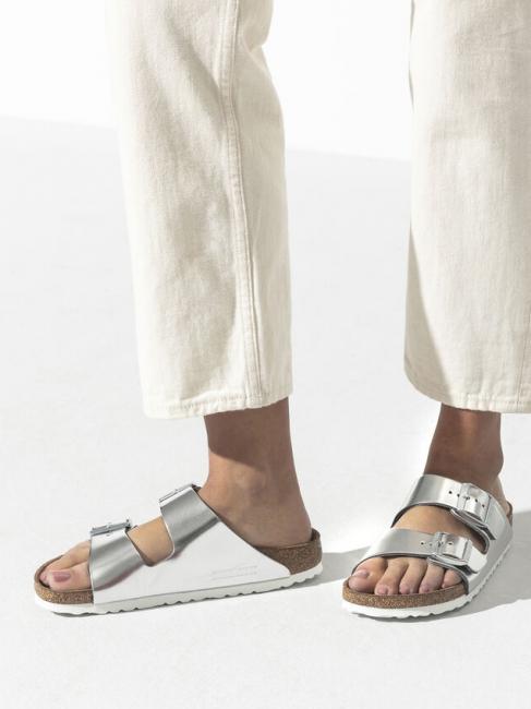 ARIZONA Sandale aus Leder silbermetallic - Damenschuhe