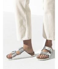 BIRKENSTOCK ARIZONA Sandale aus Leder silbermetallic - Damenschuhe - 7