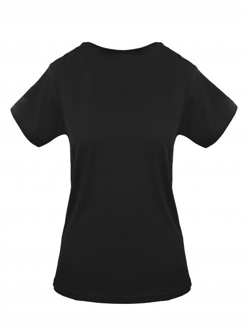 BICOLOR LOGO Baumwoll t-shirt Schwarz - T-Shirts und Tops f&uuml;r Damen