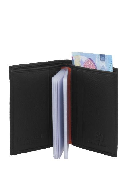 FIGHTER Vertikale Brieftasche aus Leder Schwarz - Brieftaschen Herren