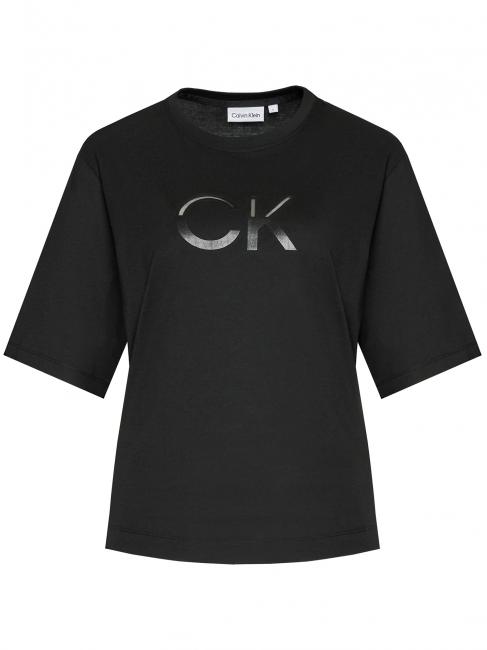 MESH LOGO L&auml;ssig geschnittenes T-Shirt Ck Schwarz - T-Shirts und Tops f&uuml;r Damen