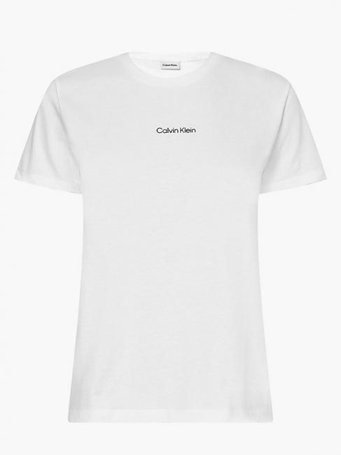 MICRO LOGO Baumwoll-T-Shirt, normale Passform Helles Weiss - T-Shirts und Tops f&uuml;r Damen