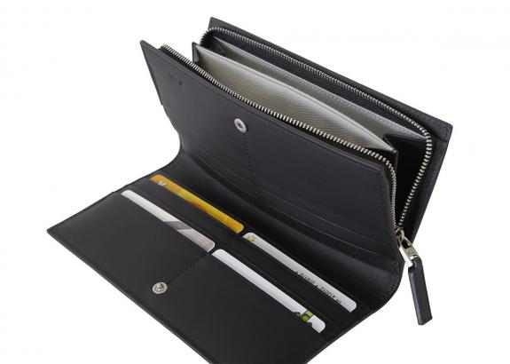 DURINI Gro&szlig;e 12 cc Brieftasche und Geldb&ouml;rse Schwarz - Brieftaschen Damen