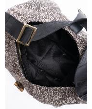 BORBONESE CORTINA NYLON OP Mittlere Umhängetasche OP / NATUR / SCHWARZ - Damentaschen - 6