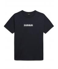 NAPAPIJRI S-BOX SS T-Shirt aus Baumwolle mit Logobox blu marine - Herren-T-Shirts - 4