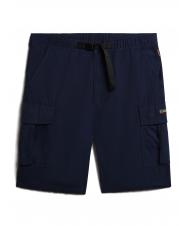 NAPAPIJRI N-DRU Cargo-Bermuda aus Baumwolle mit Gürtel Mittelalterliches Blau - Hosen Herren - 6