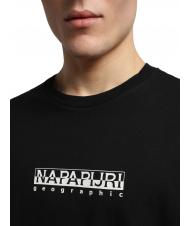 NAPAPIJRI S-BOX SS T-Shirt aus Baumwolle mit Logobox schwarz 041 - Herren-T-Shirts - 3