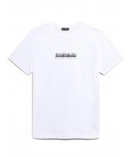 NAPAPIJRI S-BOX SS T-Shirt aus Baumwolle mit Logobox hellwei&szlig; 002 - Herren-T-Shirts - 4