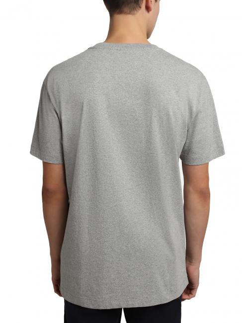 S-BOX SS T-Shirt aus Baumwolle mit Logobox mittelgrau meliert - Herren-T-Shirts