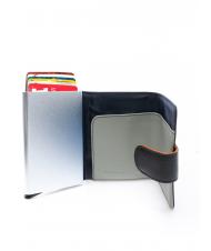 LESAC COLORFULL Ledergeldbörse mit Kartenhalter aus Aluminium - Brieftaschen Herren