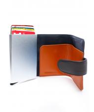 LESAC COLORFULL Ledergeldbörse mit Kartenhalter aus Aluminium MORO - Brieftaschen Herren - 2