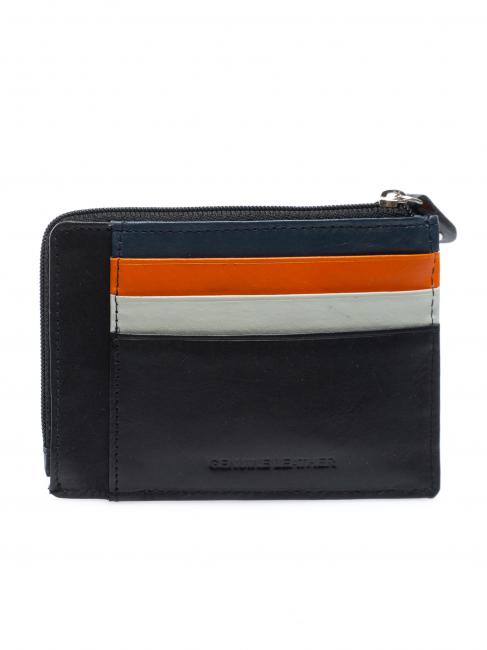 COLORFULL Flache Geldbörse aus Leder Schwarz - Brieftaschen Herren