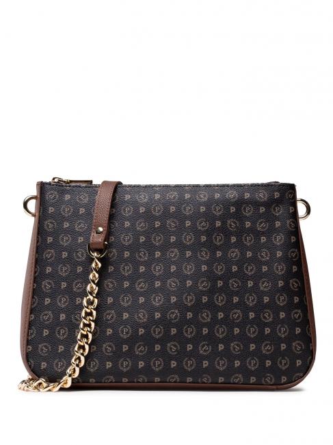 HERITAGE Umh&auml;ngetasche mit Kette Schwarz Braun - Damentaschen