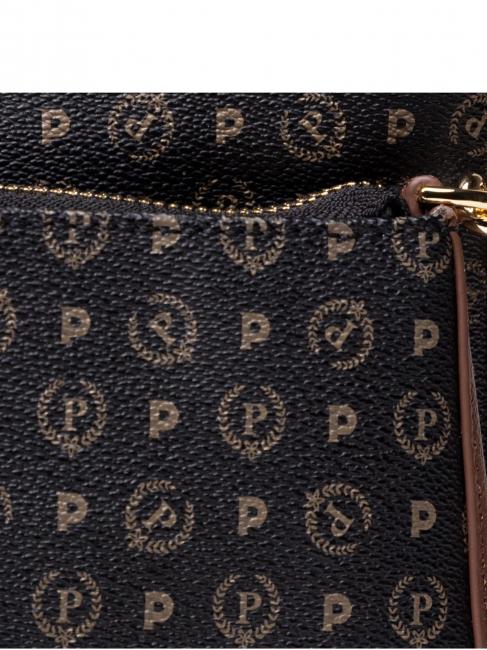 HERITAGE Umh&auml;ngetasche mit Kette Schwarz Braun - Damentaschen