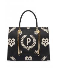 POLLINI HERITAGE Einkaufstasche mit Allover-Print Schwarz - Damentaschen - 3
