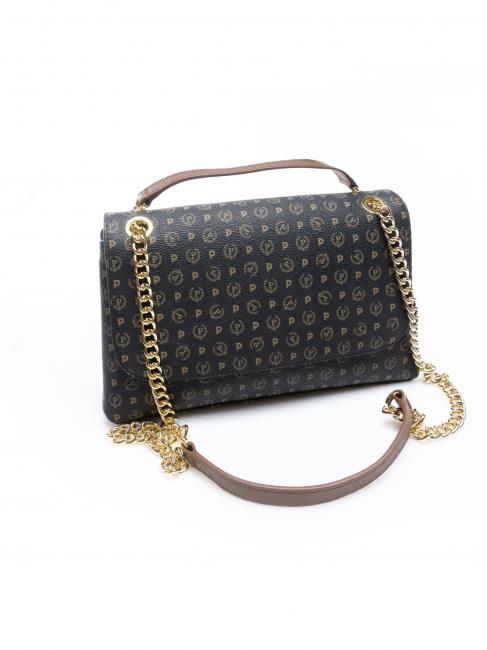 HERITAGE Mittlere Umh&auml;ngetasche Schwarz Braun - Damentaschen