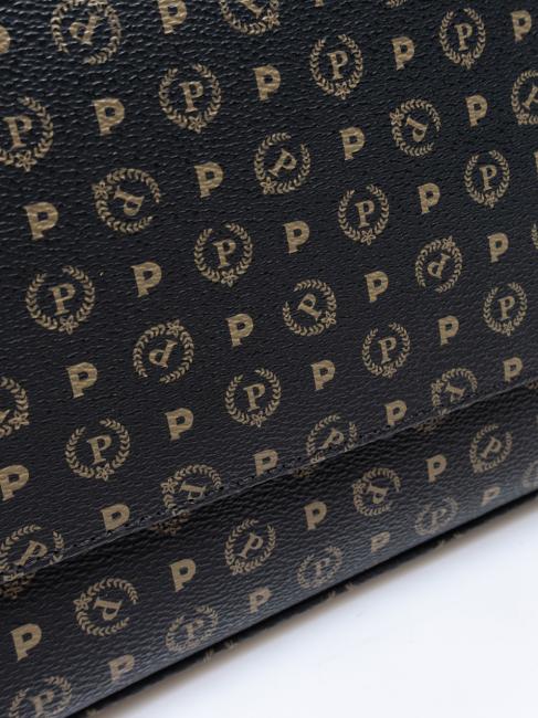 HERITAGE Mittlere Umh&auml;ngetasche schwarzer Lack - Damentaschen