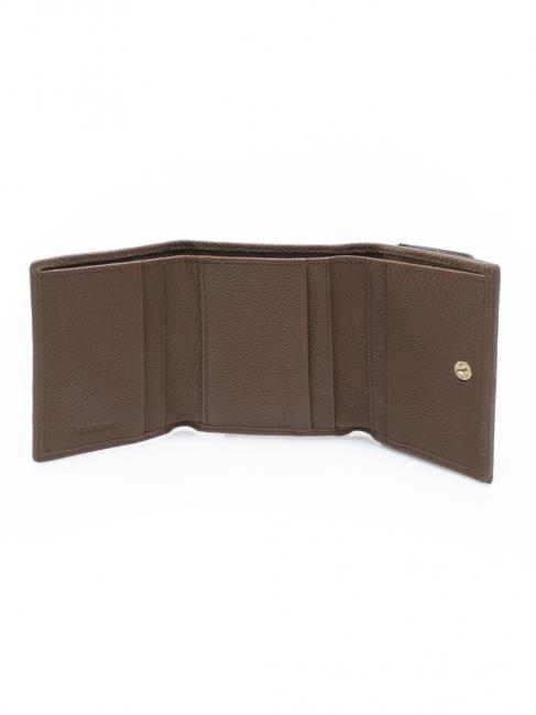 HERITAGE Geldbörse mit Überschlag Schwarz Braun - Brieftaschen Damen