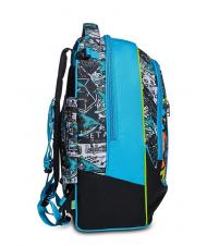 SJGANG GANG ANIMALI FLIP 3D SJ Abnehmbarer Trolley-Rucksack mit Dreifachrollen Schwarz - Rucks&auml;cke mit Trolleyfunktion - 3