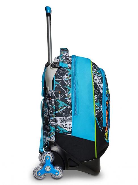 GANG ANIMALI FLIP 3D SJ Abnehmbarer Trolley-Rucksack mit Dreifachrollen Schwarz - Rucks&auml;cke mit Trolleyfunktion